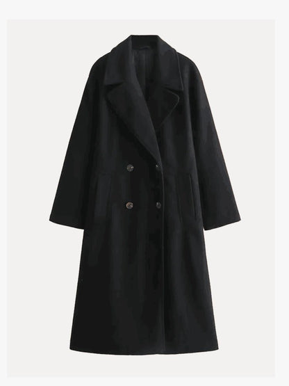 Classic Long Wool Coat | Timeless Tailored Fit | Premium Wool Blend | Formal Outerwear