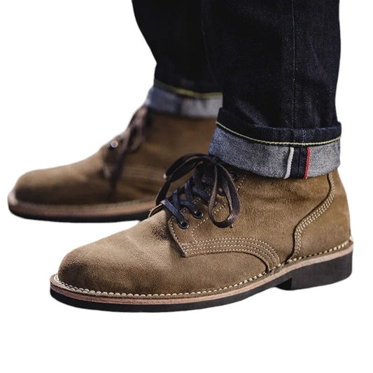 Men’s Suede Lace-Up Boots | Casual Heritage Style | Durable Rubber Sole