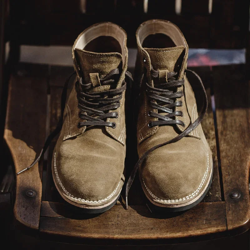 Men’s Suede Lace-Up Boots | Casual Heritage Style | Durable Rubber Sole
