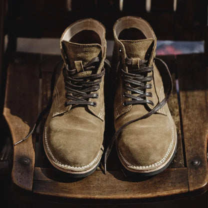 Men’s Suede Lace-Up Boots | Casual Heritage Style | Durable Rubber Sole