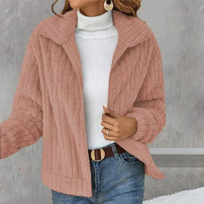 Plush Ribbed Fleece Jacket | Zip-Up Style | Ultra-Soft & Warm | Casual Winter Layer