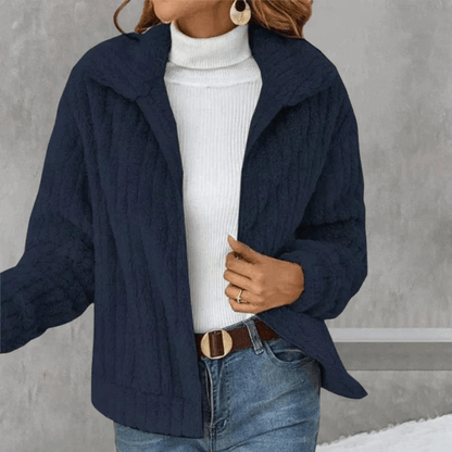 Plush Ribbed Fleece Jacket | Zip-Up Style | Ultra-Soft & Warm | Casual Winter Layer