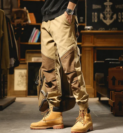 Men's Techwear Cargo Joggers | Panelled Utility Design | Streetwear Fit