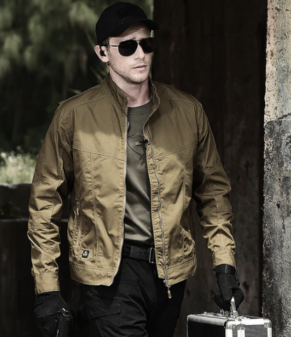 Men's Lightweight Bomber Jacket | Windbreaker Style | Ribbed Trim Finish