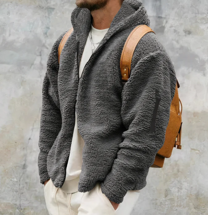 Men’s Teddy Fleece Zip Jacket | Ultra-Soft Plush Sherpa | Casual Fall Layer