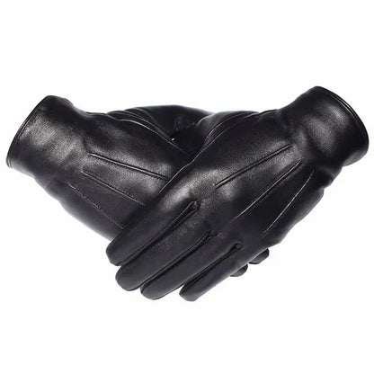 Men’s Faux Leather Winter Gloves | Insulated Touchscreen Design | Cold Weather Essential