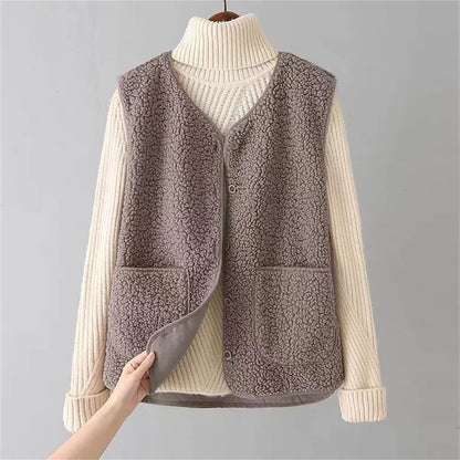 Plush Sherpa Vest | Button Front | Cozy Layering Essential