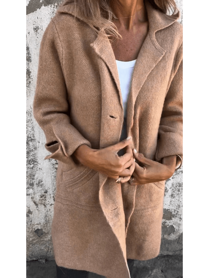 Textured Button-Up Cardigan Coat | Oversized Fit | Cosy & Chic | Casual Layering