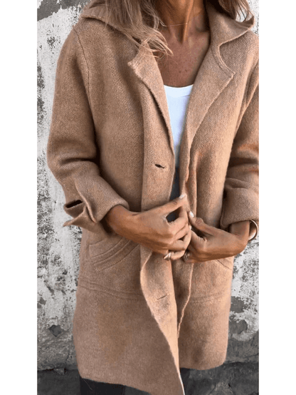 Textured Button-Up Cardigan Coat | Oversized Fit | Cosy & Chic | Casual Layering
