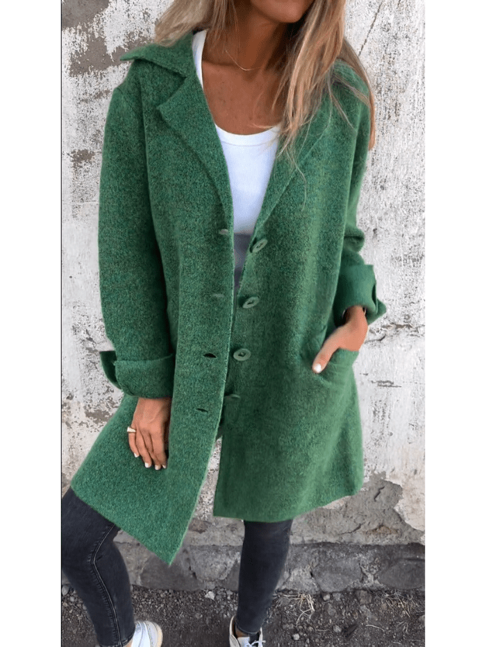 Textured Button-Up Cardigan Coat | Oversized Fit | Cosy & Chic | Casual Layering