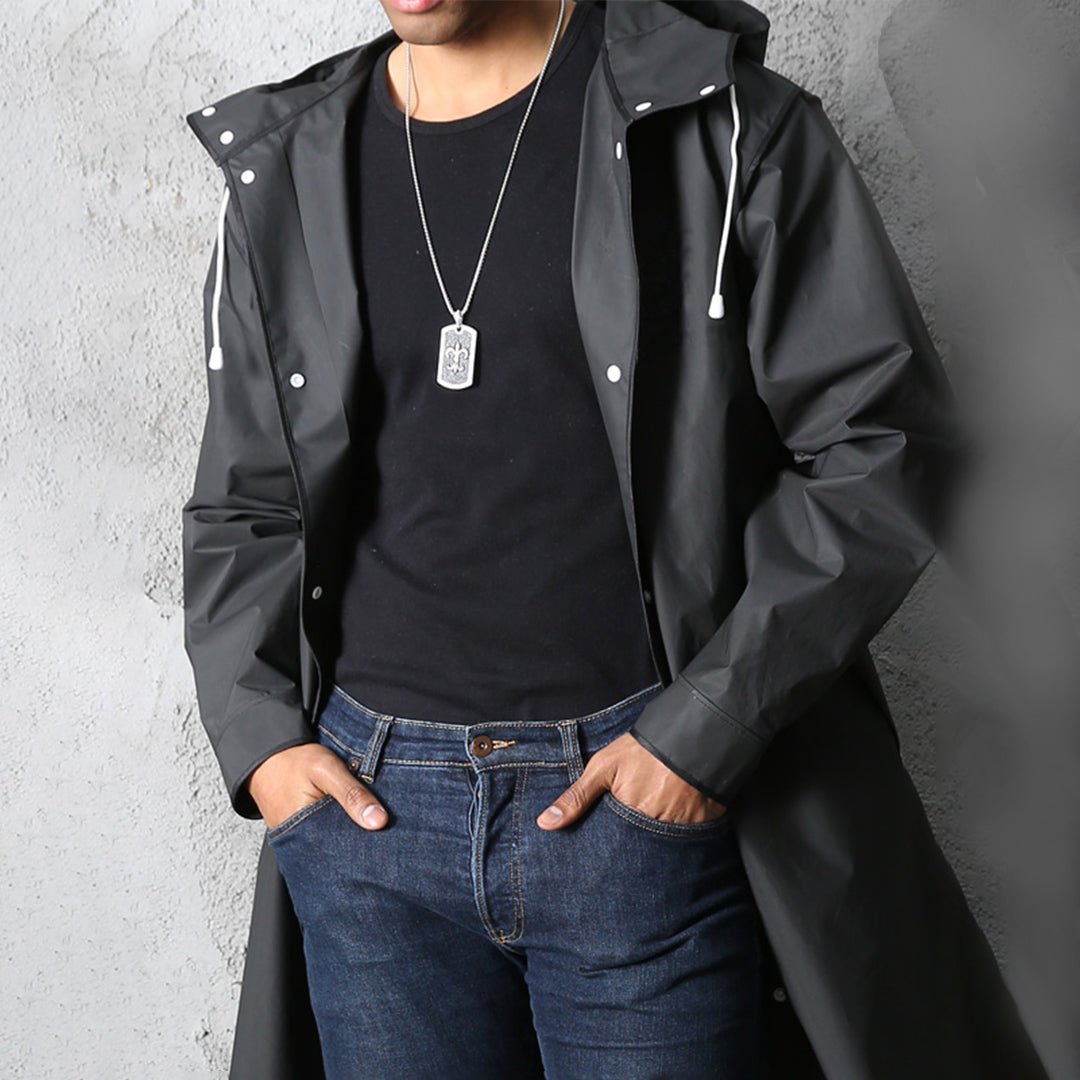 Unisex Hooded Long Raincoat | Waterproof Design | Lightweight & Durable | Outdoor Protection