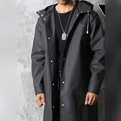 Unisex Hooded Long Raincoat | Waterproof Design | Lightweight & Durable | Outdoor Protection