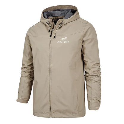 Men's Waterproof Shell Jacket | Lightweight Windbreaker with Hood for Rainy Days