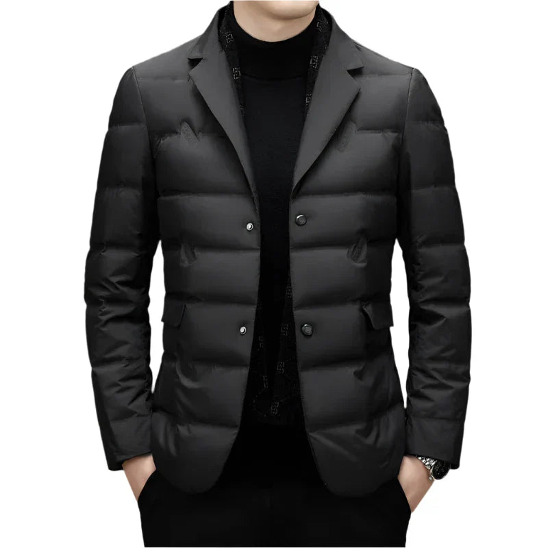 Men’s Puffer Blazer Jacket | Slim Fit Insulated Outerwear | Lightweight Winter Layer