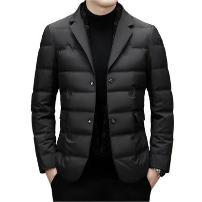Men’s Puffer Blazer Jacket | Slim Fit Insulated Outerwear | Lightweight Winter Layer