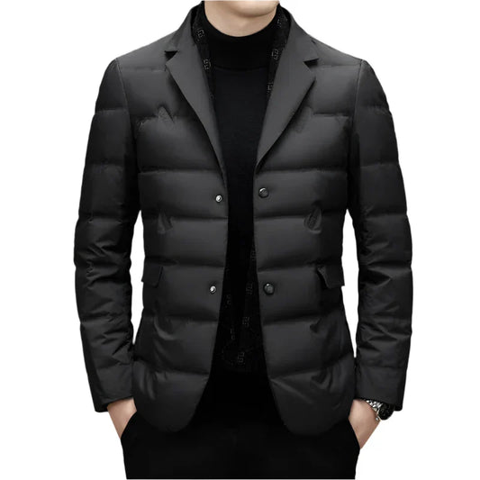 Men’s Puffer Blazer Jacket | Slim Fit Insulated Outerwear | Lightweight Winter Layer