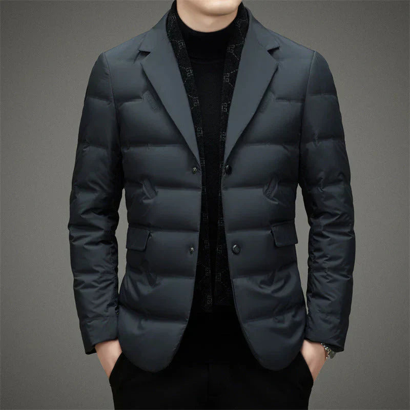 Men’s Puffer Blazer Jacket | Slim Fit Insulated Outerwear | Lightweight Winter Layer