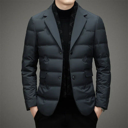Men’s Puffer Blazer Jacket | Slim Fit Insulated Outerwear | Lightweight Winter Layer