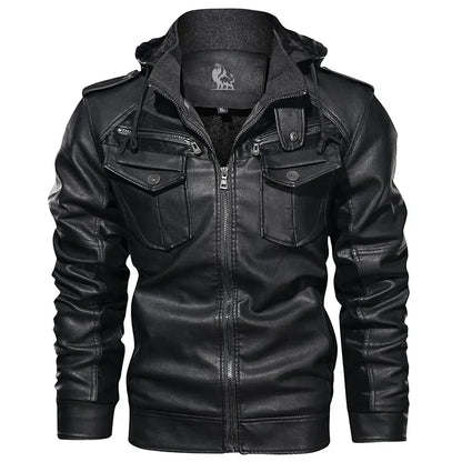Men’s Faux Leather Moto Jacket | Lightweight Zip-Up | Urban Fall Outerwear