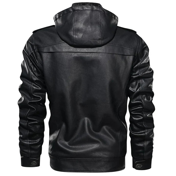 Men’s Faux Leather Moto Jacket | Lightweight Zip-Up | Urban Fall Outerwear