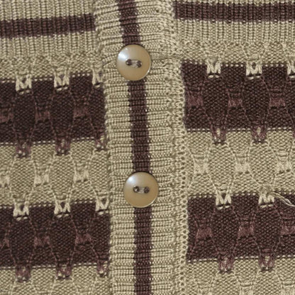 Vintage-Inspired Knit Vest | Striped Button-Up | Cozy & Layered Look | Fall & Winter