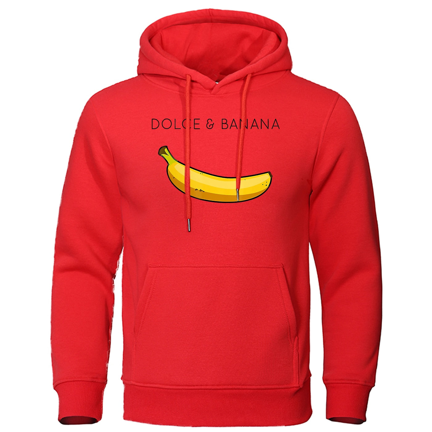 Unisex Graphic Hoodie | “Dolce & Banana” Print Pullover with Kangaroo Pocket