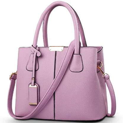 Structured Work Tote | Pebbled PU Leather & Gold Hardware | Multi-Pocket Handbag