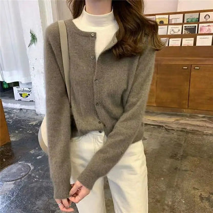 Classic Button-Up Cardigan | Soft Knit Fabric | Lightweight Layer | Everyday Essential