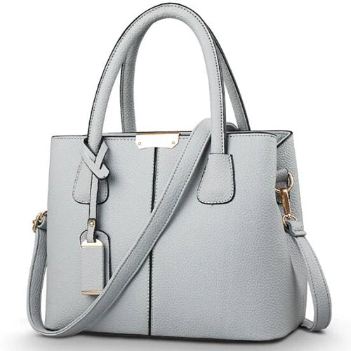 Structured Work Tote | Pebbled PU Leather & Gold Hardware | Multi-Pocket Handbag