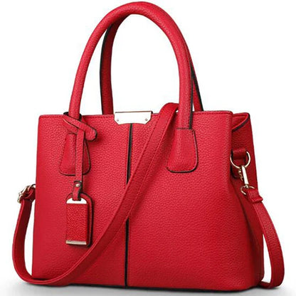 Structured Work Tote | Pebbled PU Leather & Gold Hardware | Multi-Pocket Handbag