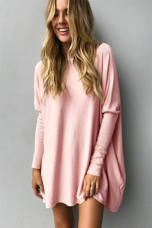Women's Oversized Long Sleeve Tunic Top | Lightweight Casual Sweater | Relaxed Fit