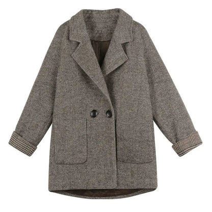 Double-Breasted Wool Blend Coat | Oversized Fit | Timeless Style | Casual & Office Wear