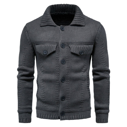 Men’s Knit Cardigan Jacket with Stand Collar | Casual Layering Sweater Canada