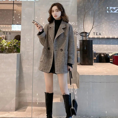 Double-Breasted Wool Blend Coat | Oversized Fit | Timeless Style | Casual & Office Wear