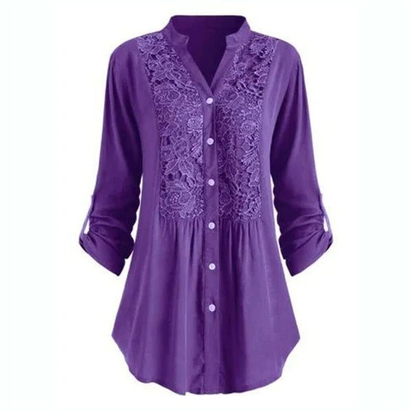 Embroidered Tunic Blouse | Lightweight Cotton Blend | 3/4 Sleeve