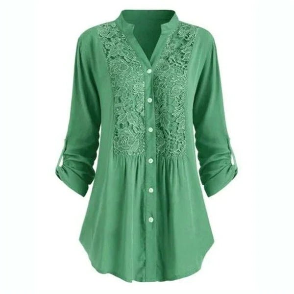 Embroidered Tunic Blouse | Lightweight Cotton Blend | 3/4 Sleeve