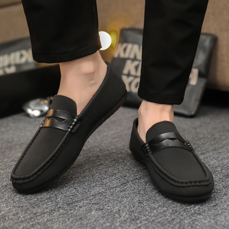 Men’s Minimalist Leather Loafers | Soft Sole Slip-Ons for Casual & Office Wear
