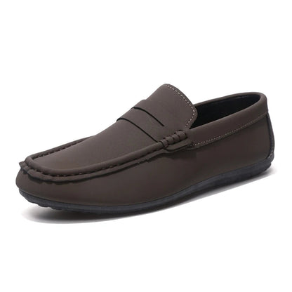 Men’s Minimalist Leather Loafers | Soft Sole Slip-Ons for Casual & Office Wear
