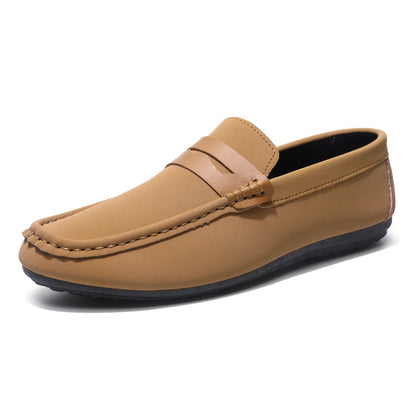 Men’s Minimalist Leather Loafers | Soft Sole Slip-Ons for Casual & Office Wear