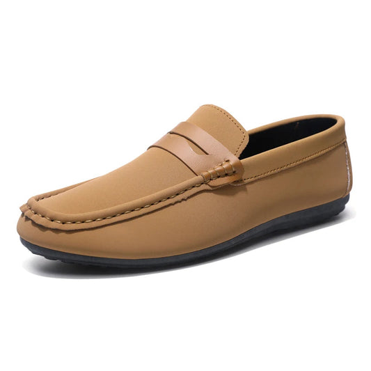 Men’s Minimalist Leather Loafers | Soft Sole Slip-Ons for Casual & Office Wear