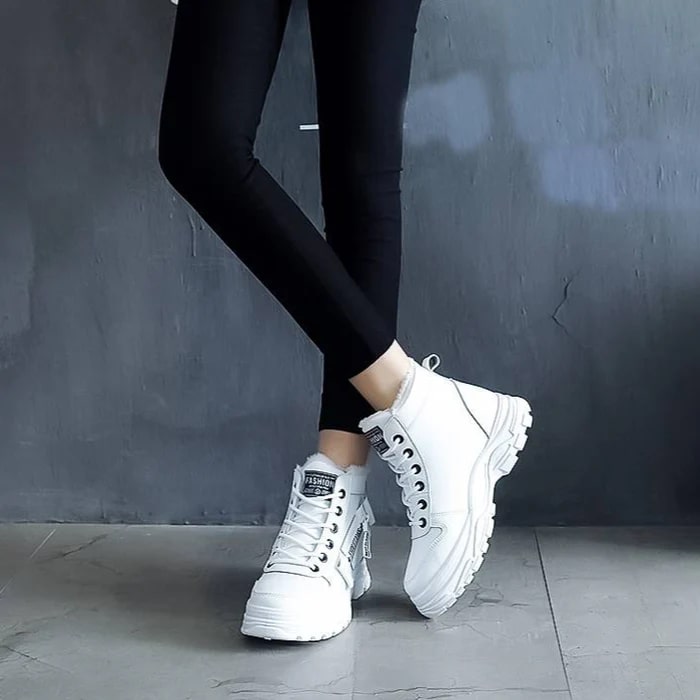 High-Top Platform Sneakers | Chunky Sole | Winter-Ready Style