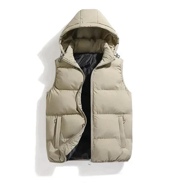 Men's Puffer Vest with Hood | Insulated Winter Wear | Lightweight & Warm