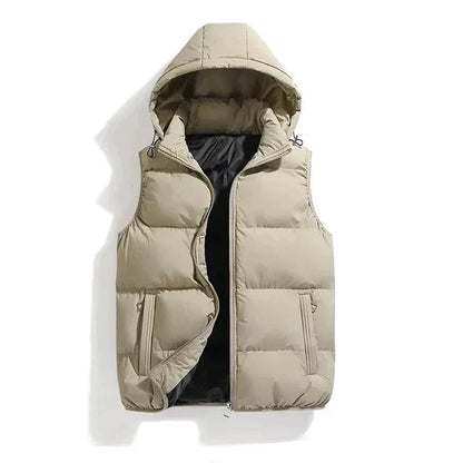 Men's Puffer Vest with Hood | Insulated Winter Wear | Lightweight & Warm