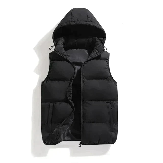 Men's Puffer Vest with Hood | Insulated Winter Wear | Lightweight & Warm