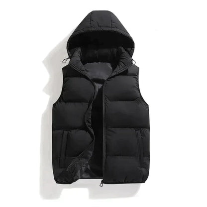 Men's Puffer Vest with Hood | Insulated Winter Wear | Lightweight & Warm