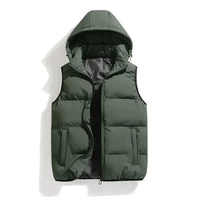 Men's Puffer Vest with Hood | Insulated Winter Wear | Lightweight & Warm
