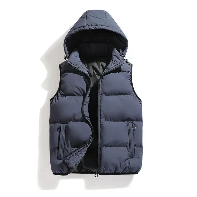 Men's Puffer Vest with Hood | Insulated Winter Wear | Lightweight & Warm