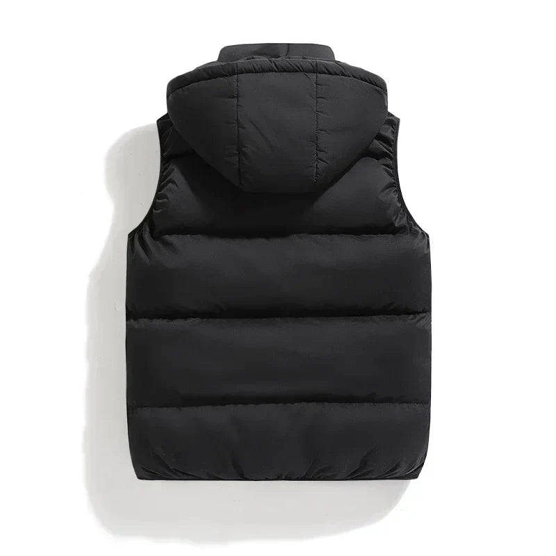 Men's Puffer Vest with Hood | Insulated Winter Wear | Lightweight & Warm