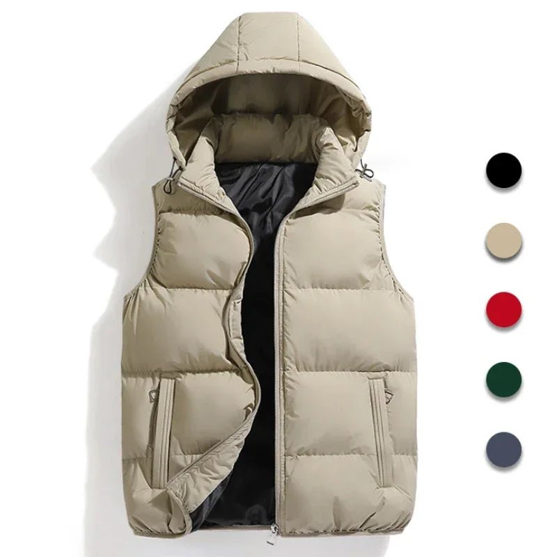 Men's Puffer Vest with Hood | Insulated Winter Wear | Lightweight & Warm