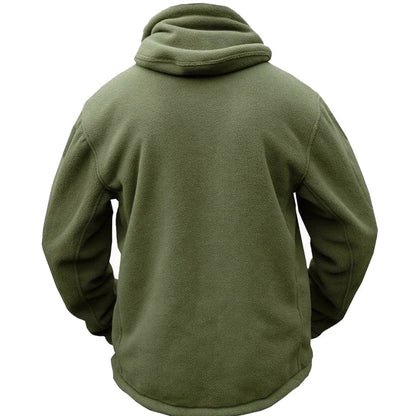 Men’s Tactical Fleece Hoodie Jacket | Warm Outdoor Military Style | Multi-Pocket Design